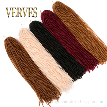 Small Dreadlocks Hair Extension 18 inch 54 roots/piece Crochet Braids Synthetic Braiding Hair for Women Black brown twist braid